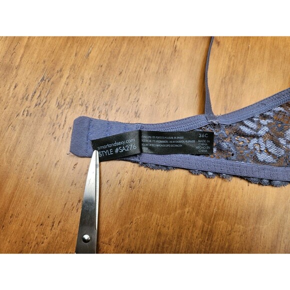 Smart and Sexy Bra SA276 Size 36C Padded Maximum Cleavage Lace Lined Push-Up - Picture 3 of 5